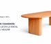 Mesa de comedor sabaneta moderna en madera con diseño elegante en espacio interior contemporáneo